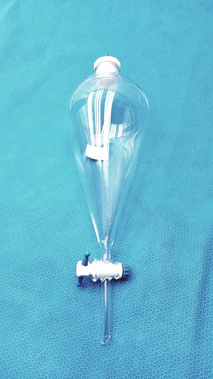 Glass Separatory Funnel with Stopper – Borosilicate Lab Glassware 1000 mL