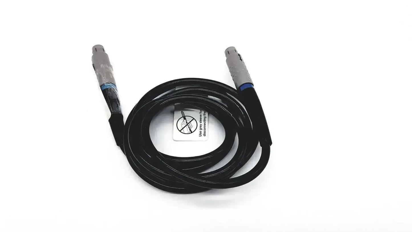 Black coiled glideScope connector cable 0600-0237 with gray and blue connectors for pre owned medical equipment sale