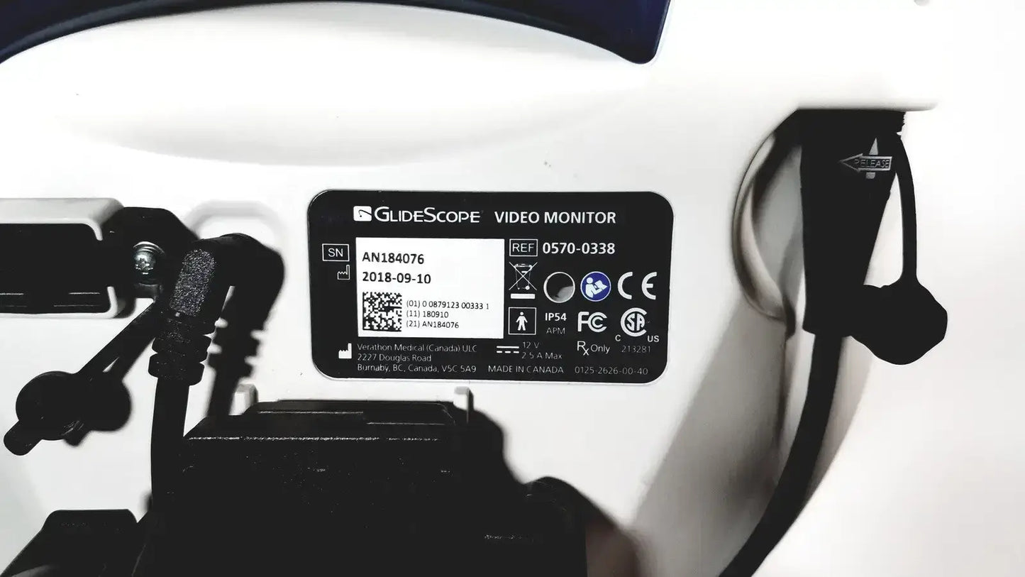 GlideScope Video Monitor Portable Airway Visualization Medical Display Unit - Laryngoscope