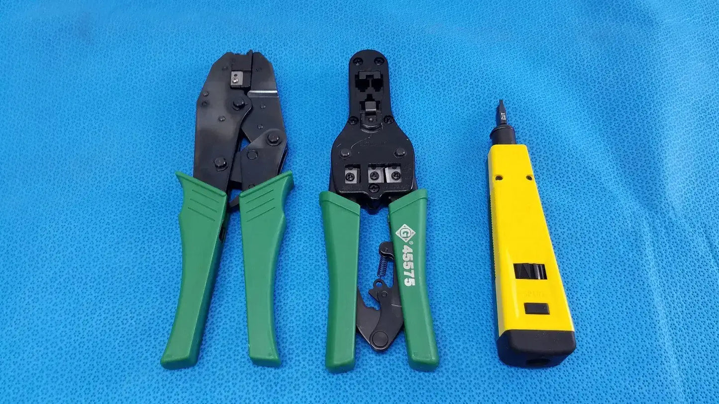 Greenlee Modular Crimper Punch Down Tool Kit Data Network Install Case