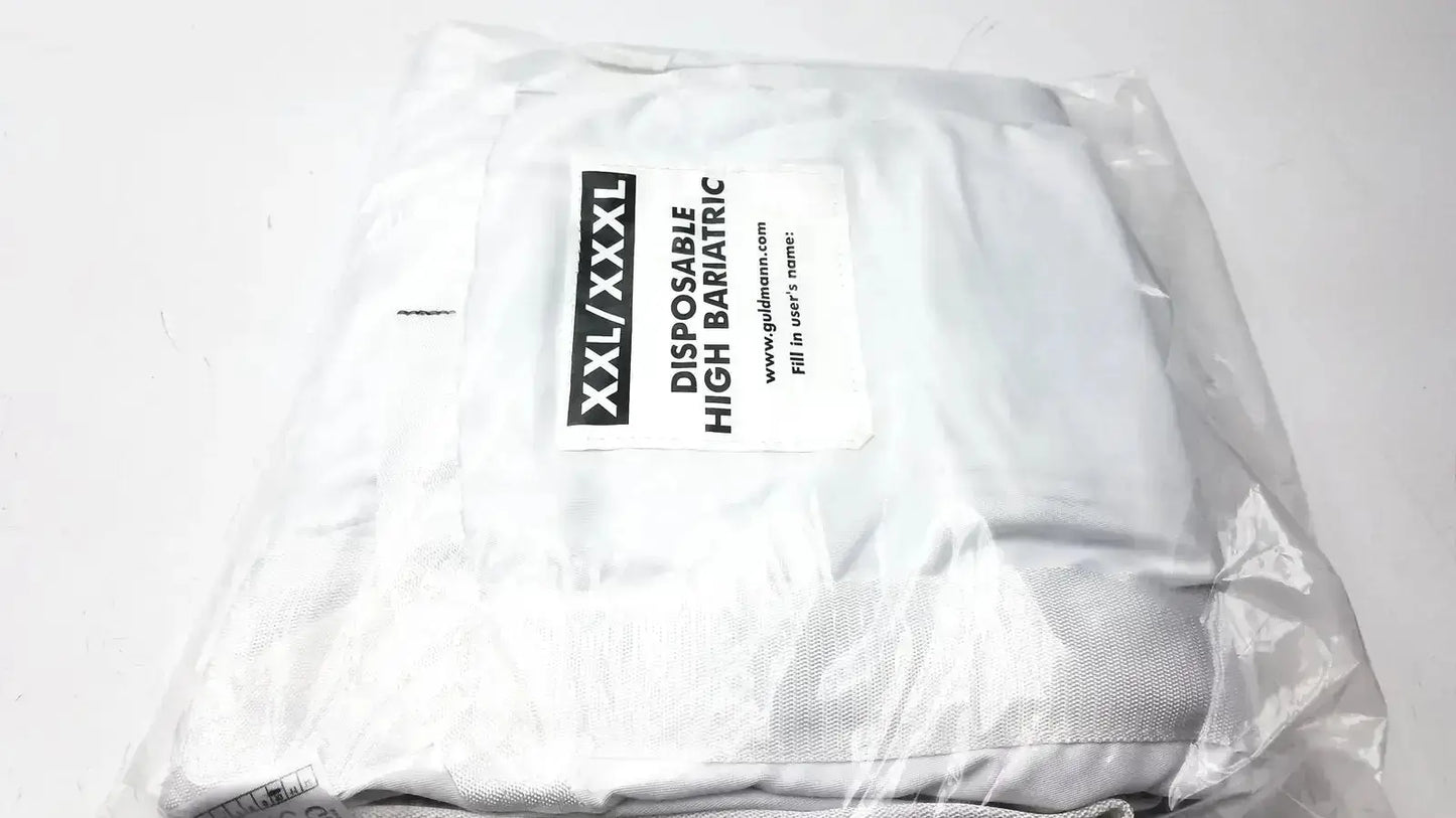 White guldmann disposable high bariatric sling mattress xxl xxxl size for heavy users packaged in clear plastic