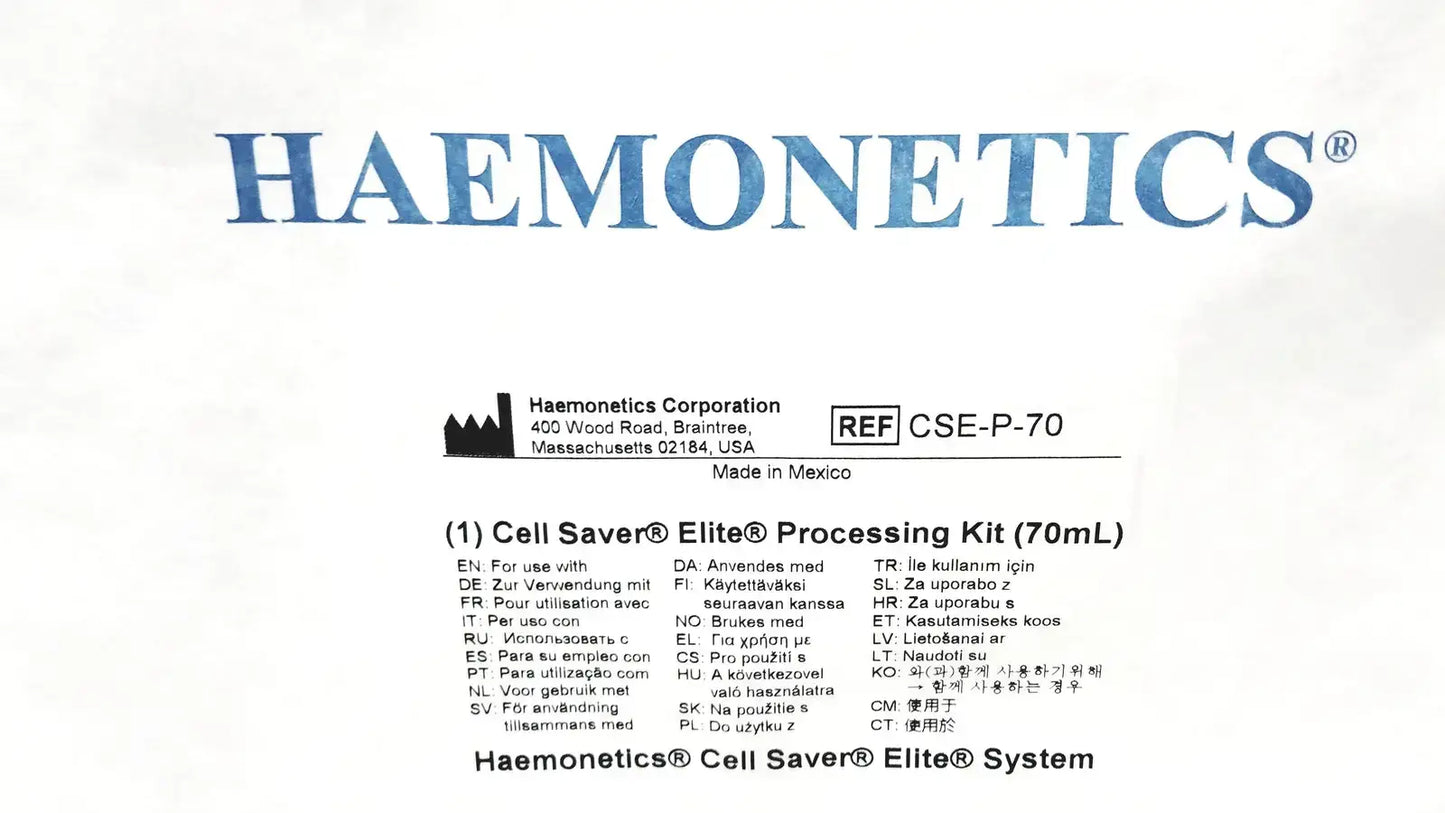 Haemonetics CSE-P-70 Cell Saver Elite Processing Kit