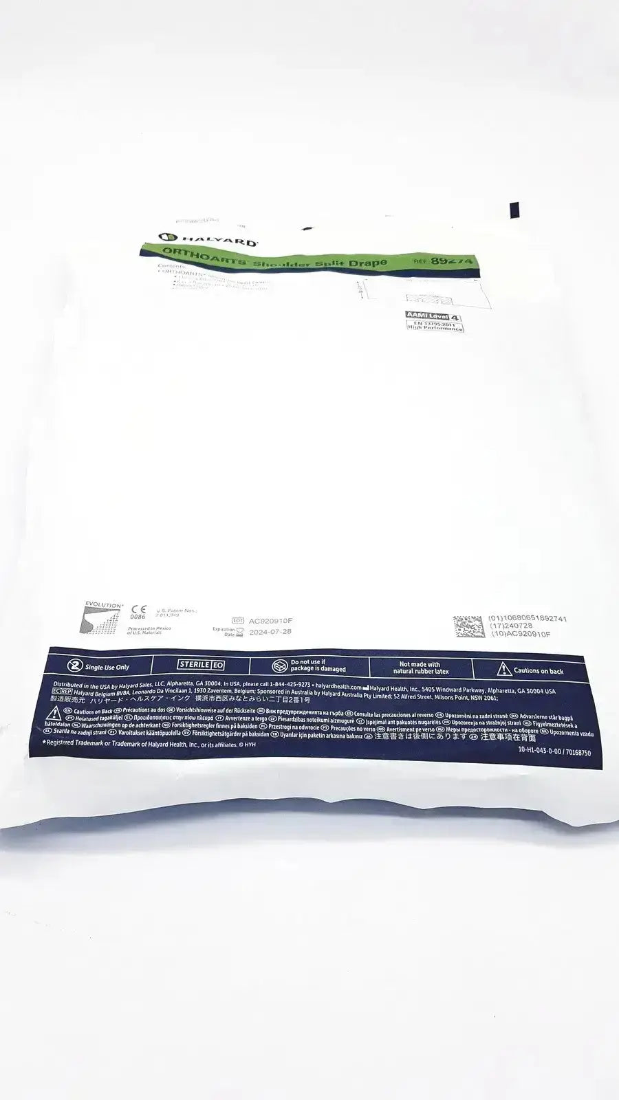 Shop a brand new general surgery drape made for shoulder procedure coverage with 112 x 60 in sizing and sterile use, Halyard Shoulder Split Drape.