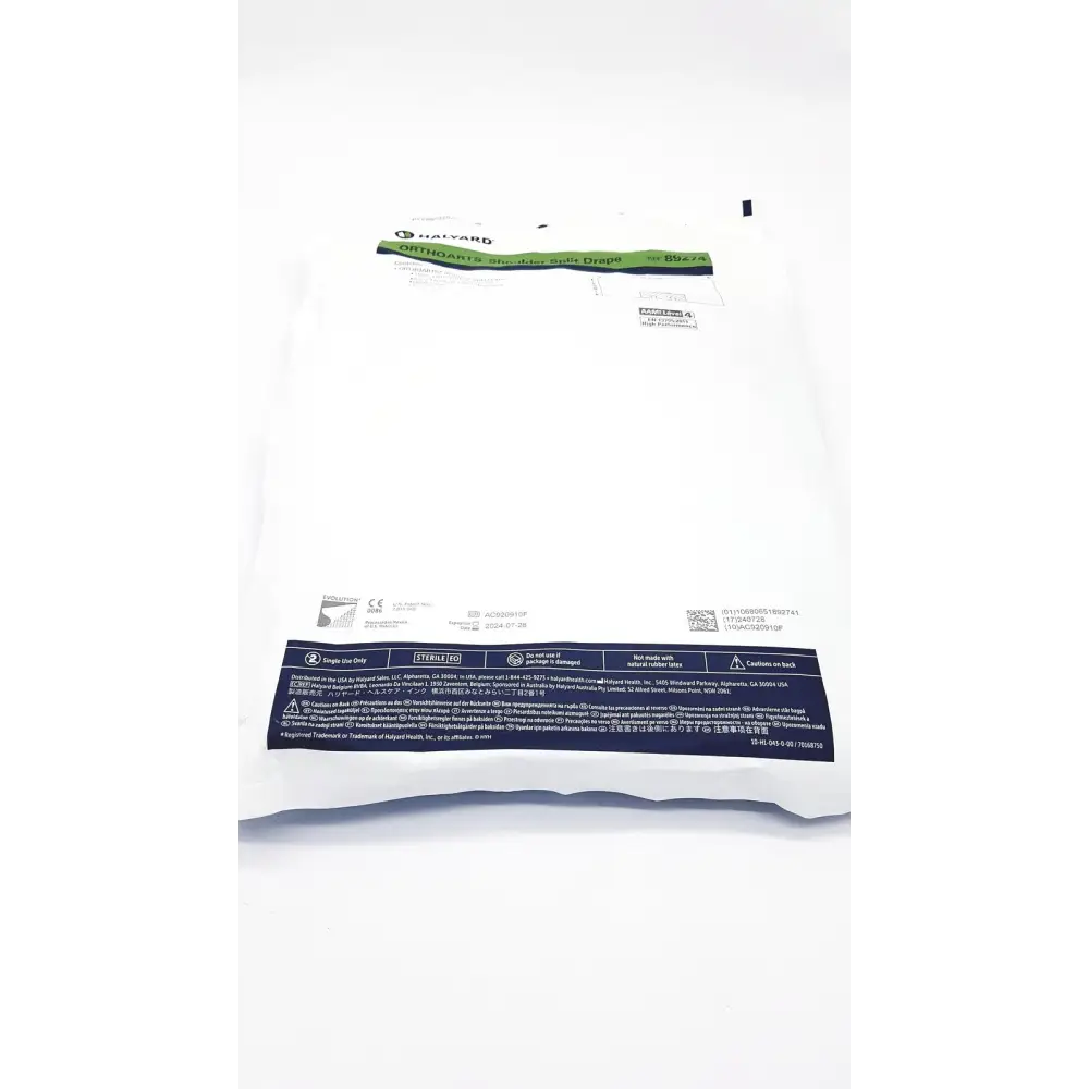 Halyard 89274 Orthoarts Shoulder Split Drape 112in x 60in Exp. 28-07-2024 - Surgical