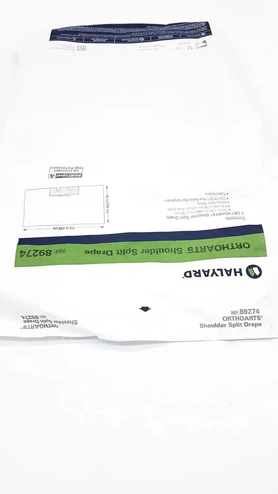 Halyard 89274 Orthoarts Shoulder Split Drape 112in x 60in Exp. 28-07-2024 - Surgical