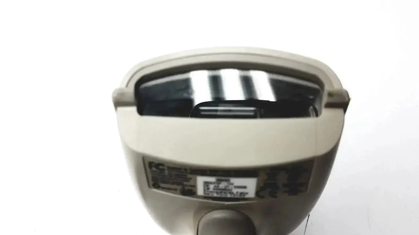 Beige plastic hand held products 3800pdf-12e barcode scanner with black window and three white stripes on top
