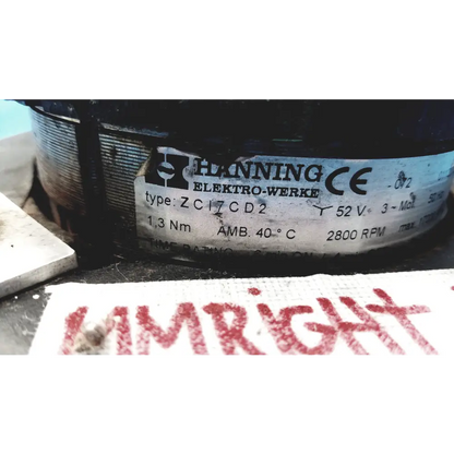 Hanning Elektro-Werke ZC17CD2 2800 Rpm Centrifuge Motor - motor