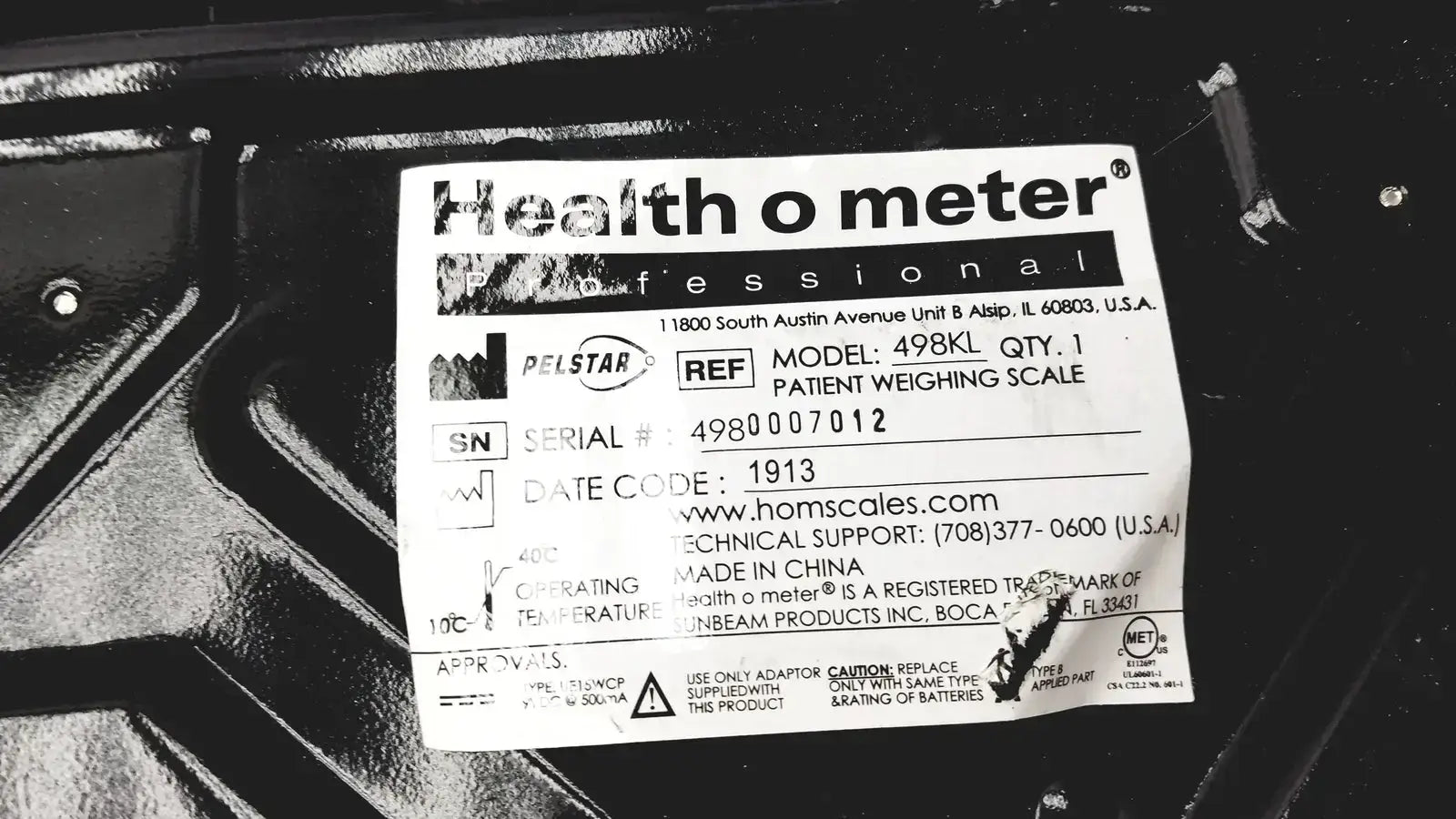 Health O Meter Professional 498KL Patient Weighing Scale Digital