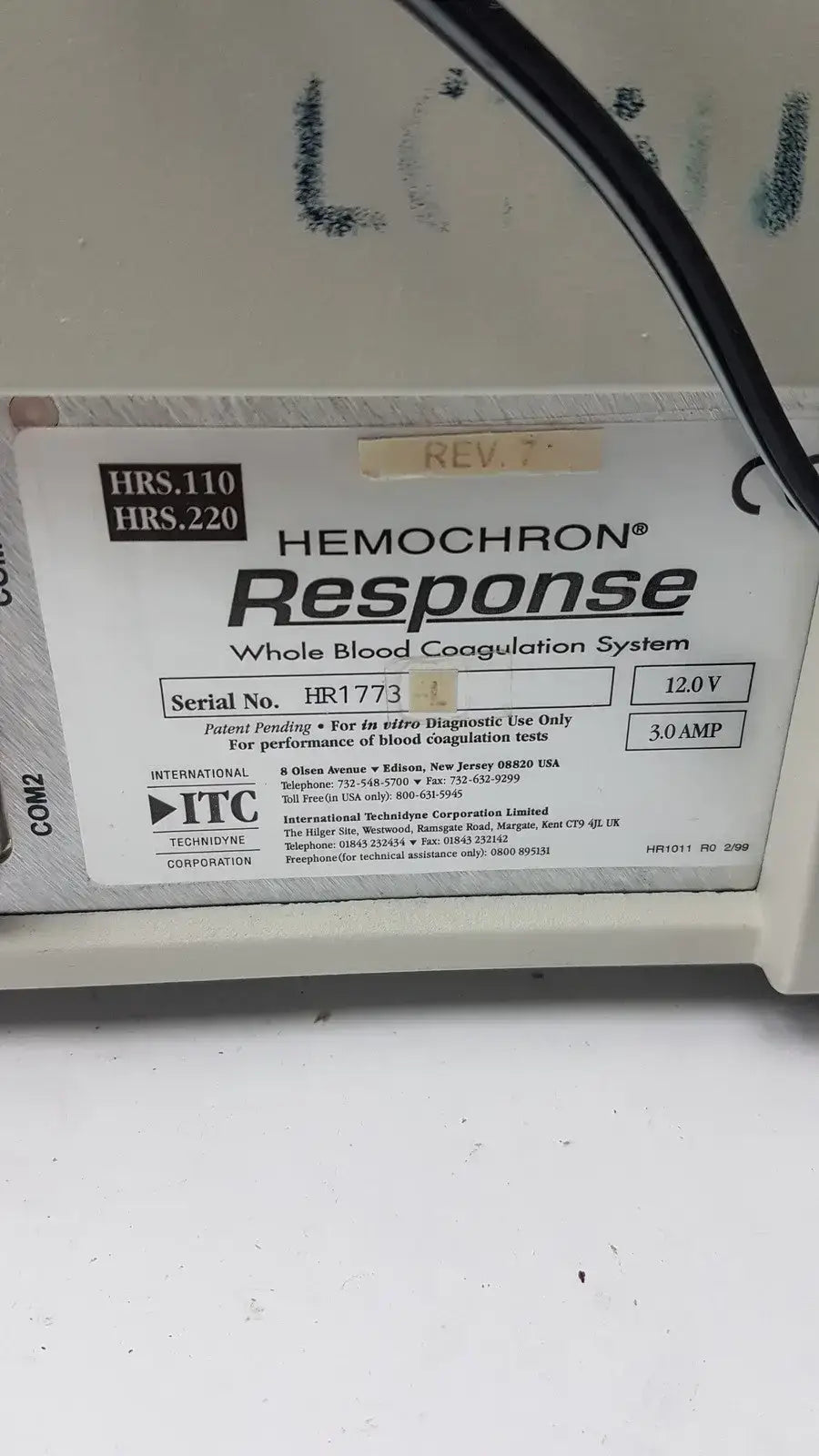 Hemochron Response Whole Blood CoagulatiIon System - Coagulation Analyzer