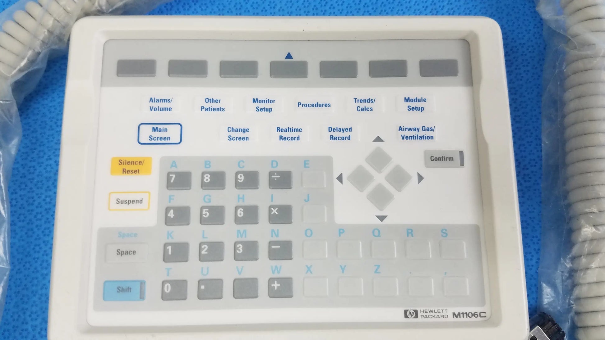 Hewlett Packard M1106C Patient Monitor Keyboard