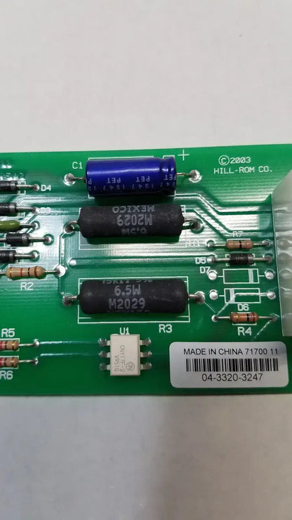 Hill-Rom 2003 04-3320-3247 71700 11 Relay Control Mother Board