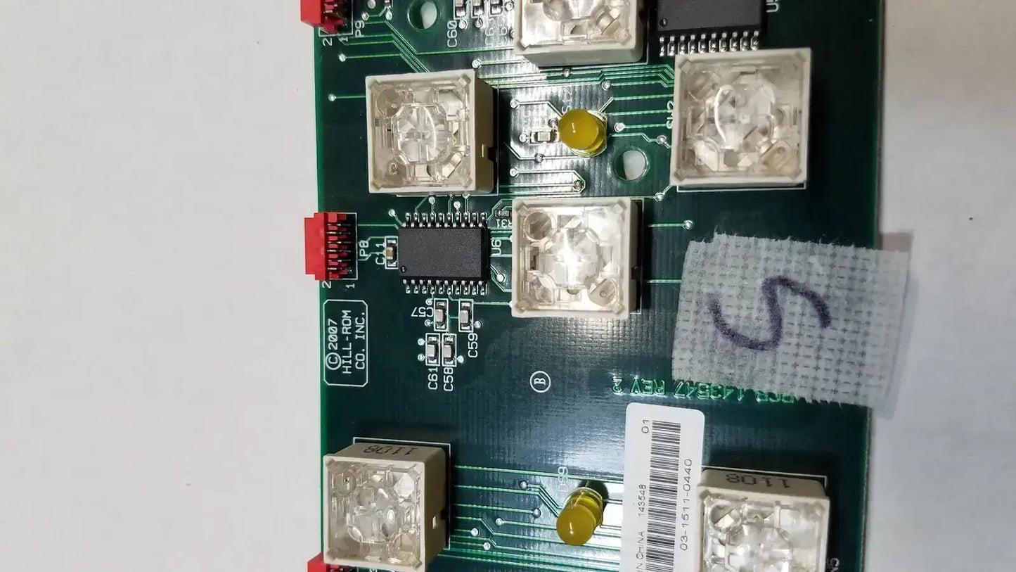 Hill-Rom 2007 Control Board 147134.102 Assy 143548 with 16x 1108