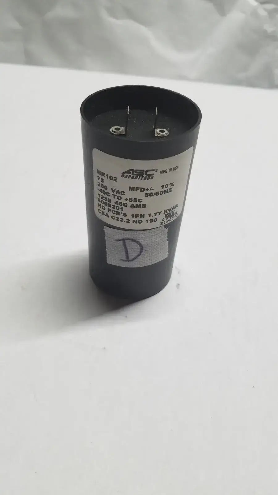 Hill Rom Total Care Genuine OEM 75UF 250V Motor Start by ASC Capacitor