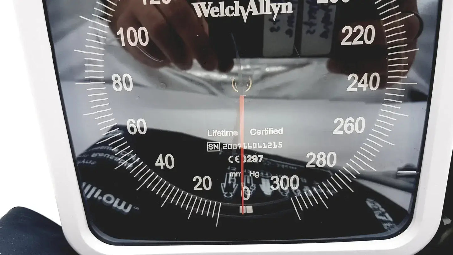 Hillrom / Welch Allyn 200716061215 Wall Gauge Aneroid Sphygmomanometer With Cuff