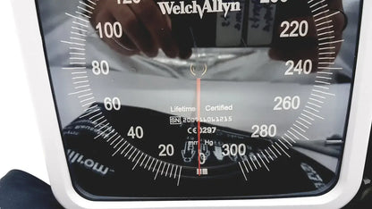 Hillrom / Welch Allyn 200716061215 Wall Gauge Aneroid Sphygmomanometer With Cuff