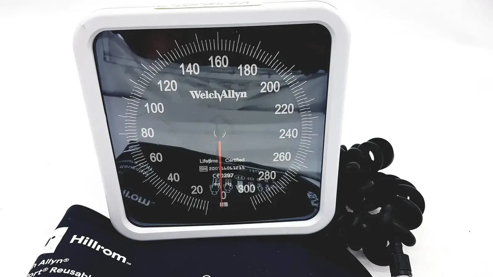 Hillrom / Welch Allyn 200716061215 Wall Gauge Aneroid Sphygmomanometer With Cuff