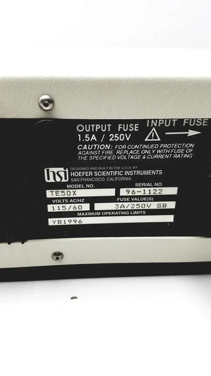 Hoefer Transpher Power Lid Model No. TE 50X - Laboratory Equipment Part