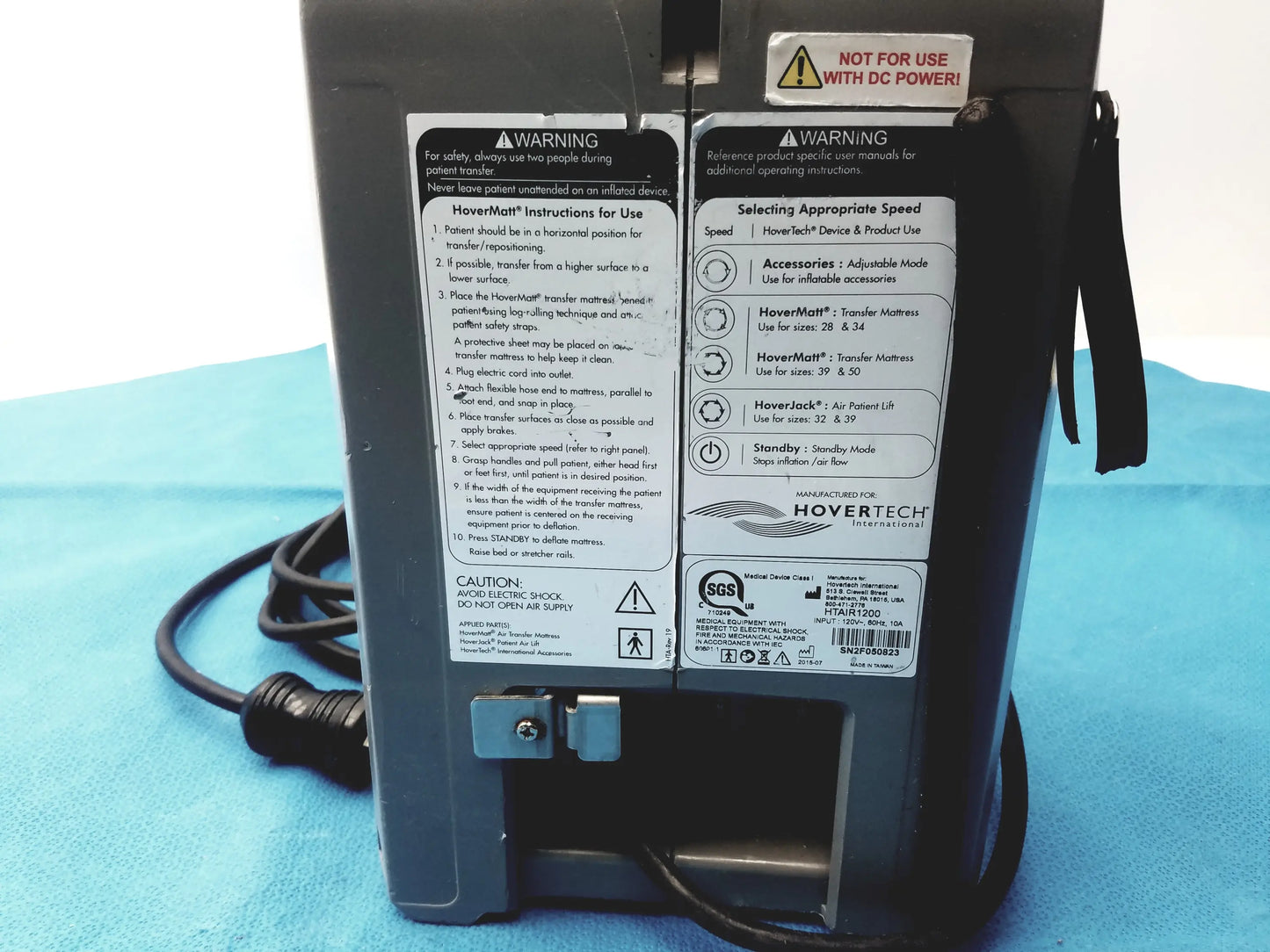 HoverTech HTAIR1200 Patient Transfer System Pump