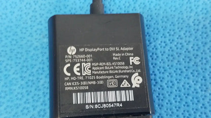 HP DisplayPort to DVI SL Adapter Cable with E119932-T AWM