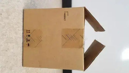A plain brown cardboard box with flaps open for hp usb-c/a universal dock g2 station with 65w power delivery single cable alt mode