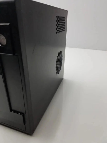 Black matte-finish hughes network model mgs3550 computer case with perforated ventilation grilles hospital surplus