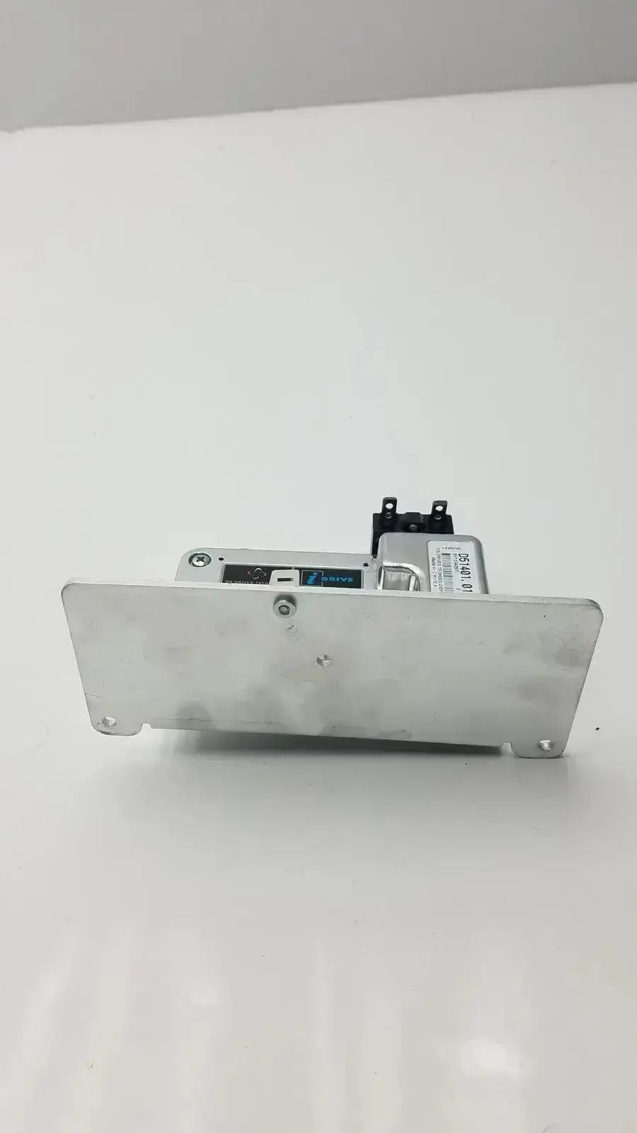 Silver metallic iDrive motor controller D51501.01 with rectangular plate and black connector for drive technology systems