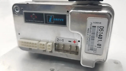 Silver metallic idrive motor controller d51501.01 with white connectors by pg drive technology ltd made in china model ds1401.01