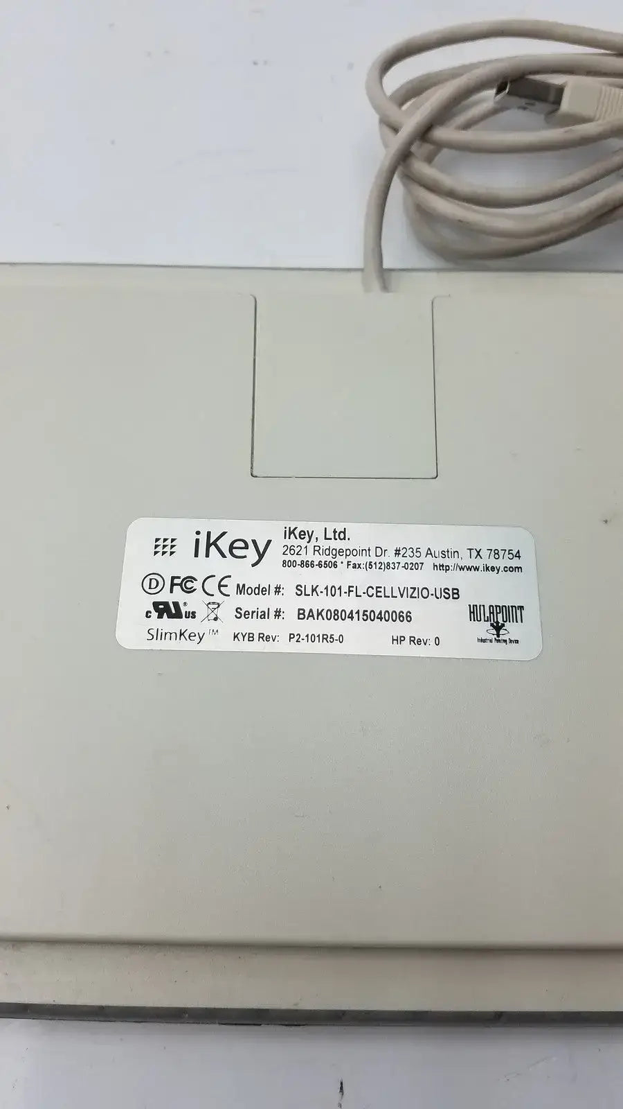 iKey SLK-101-FL-CELLVIZIO-USB Medical Keyboard