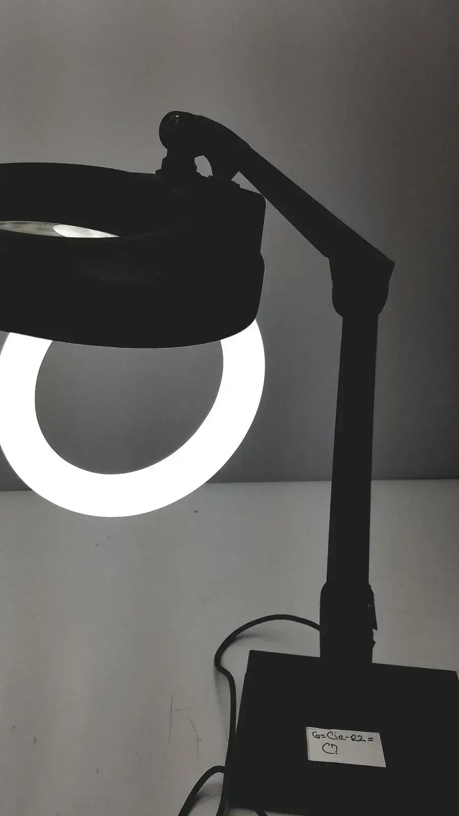 Illuminated Desk Base Bubble Table Lamp in Working Condition