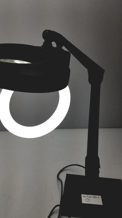 Illuminated Desk Base Bubble Table Lamp in Working Condition