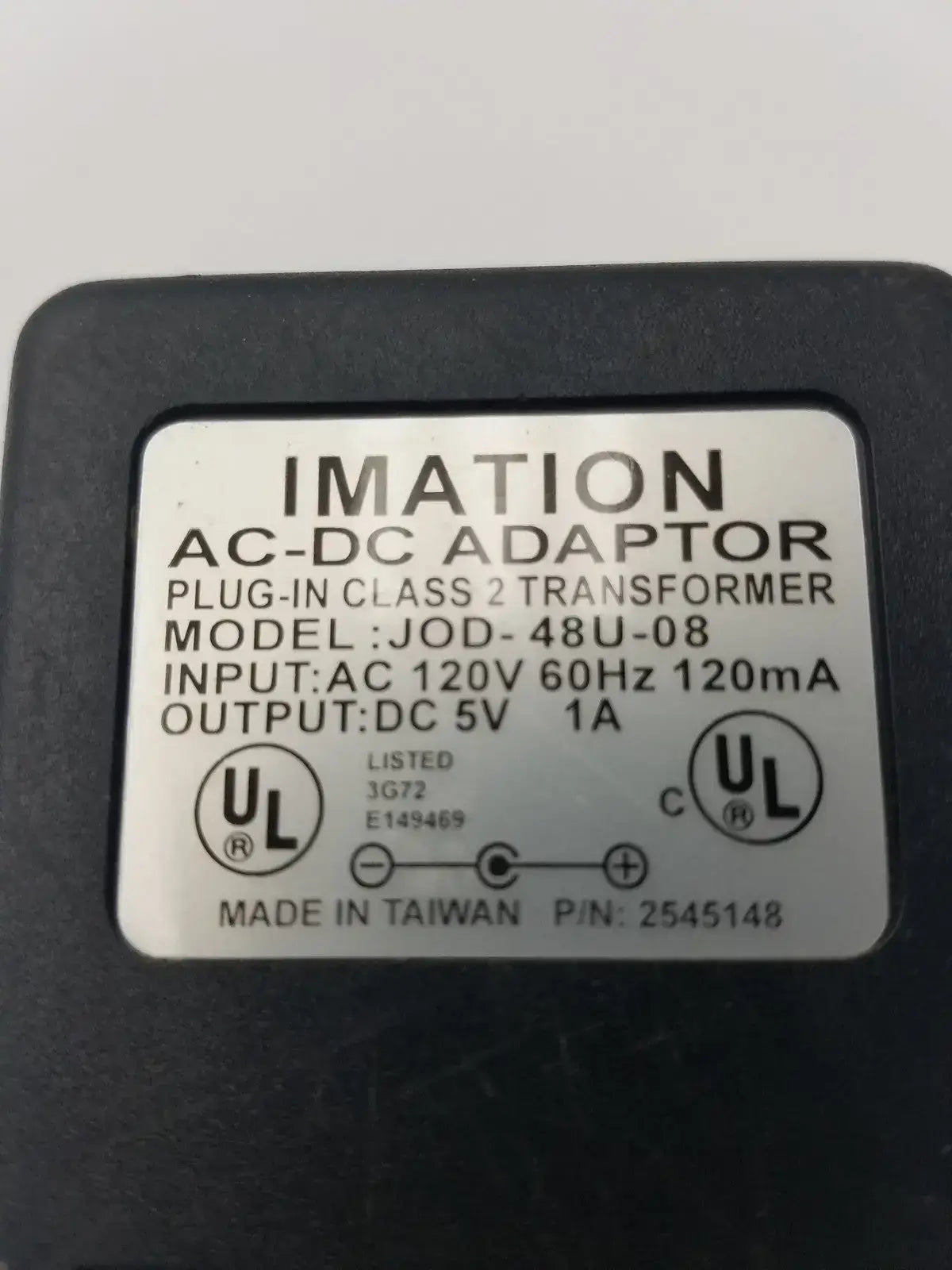 Imation 5V 1A AC-DC Adaptor Model JOD-48U-08 - Power Adapter