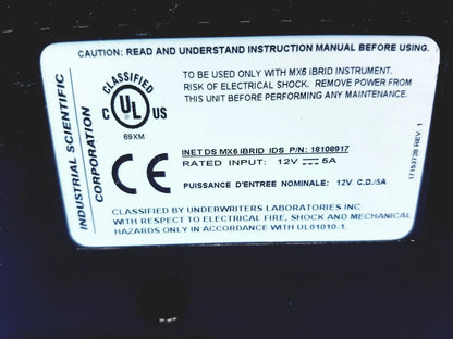 Industrial Scientific MX6 iBrid Multi-Gas Monitor P/N 18108917 - Multi‑Gas