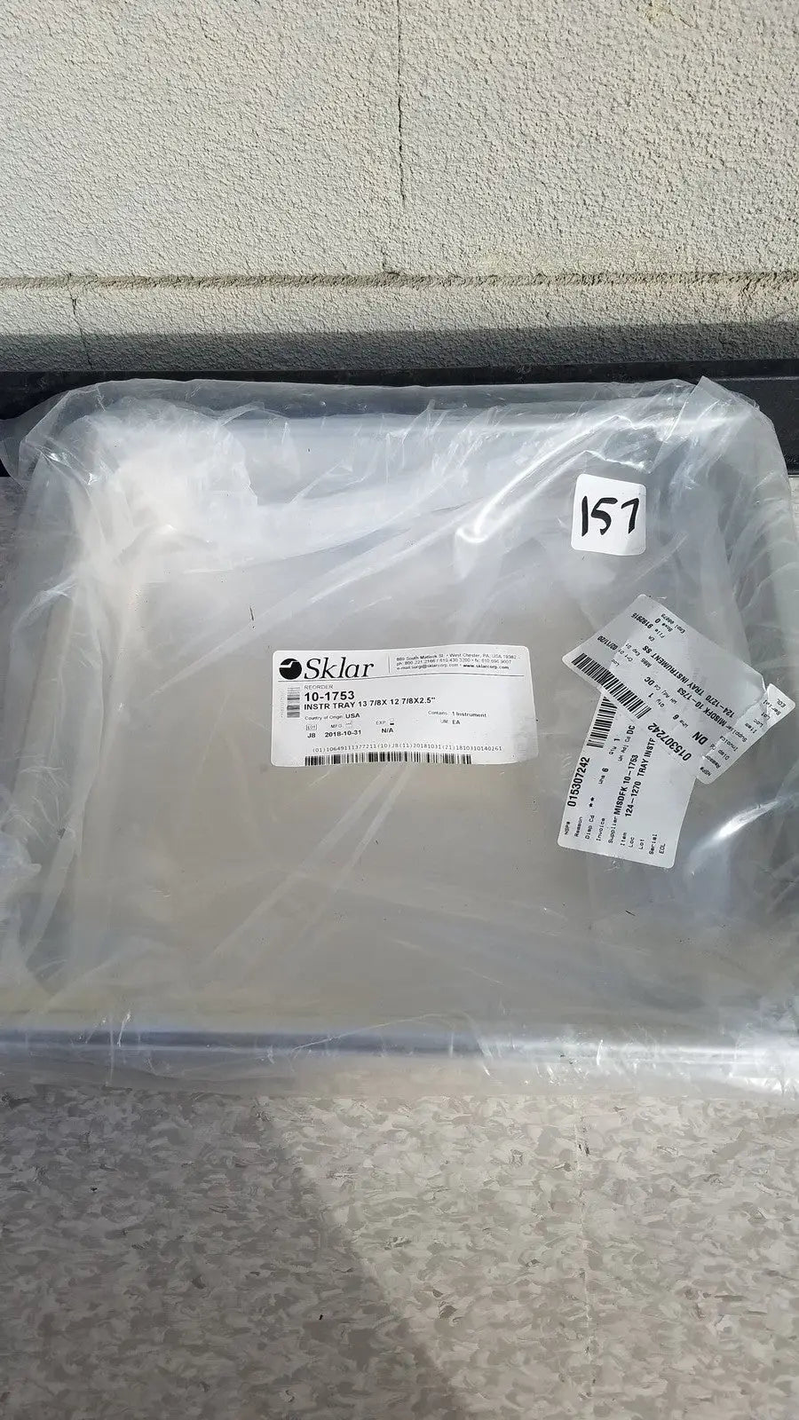 Instrument Tray - Solid, 13-7/8" x 12-7/8" x 2-1/2" - #10-1753
