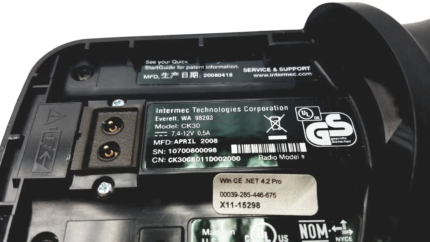 Intermec CK30 Silver Wireless Handheld Bluetooth Imager Laser With Battery - Mobile Computer