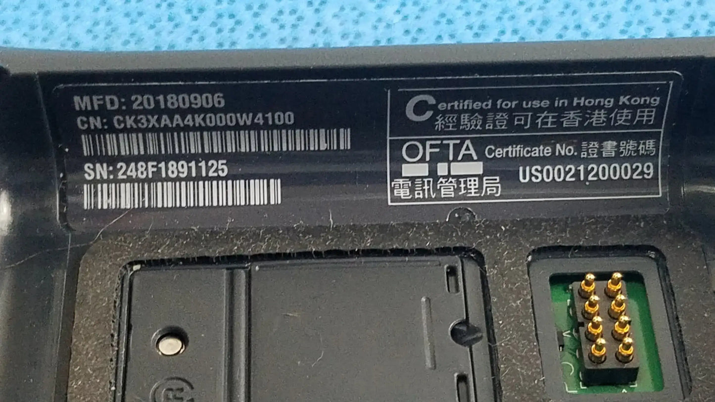 Intermec CK3X Wireless Barcode Scanner With AD20 Charging Base