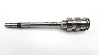 Stainless steel precision-engineered vinci regular 8mm shaft with machined grooves and engraved markings for surgical use