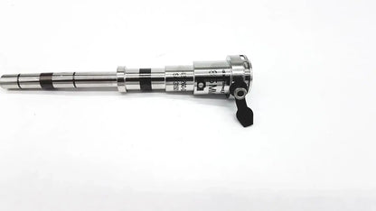 Intuitive Surgical 420260-02 stainless steel cannula laparoscopy with black rubber bands and lever mechanism for medical use