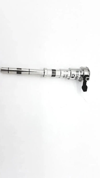 Silver metallic intuitive surgical 420260-02 cannula laparoscopy with black measurement markings and toggle switch, used medical equipment for sale