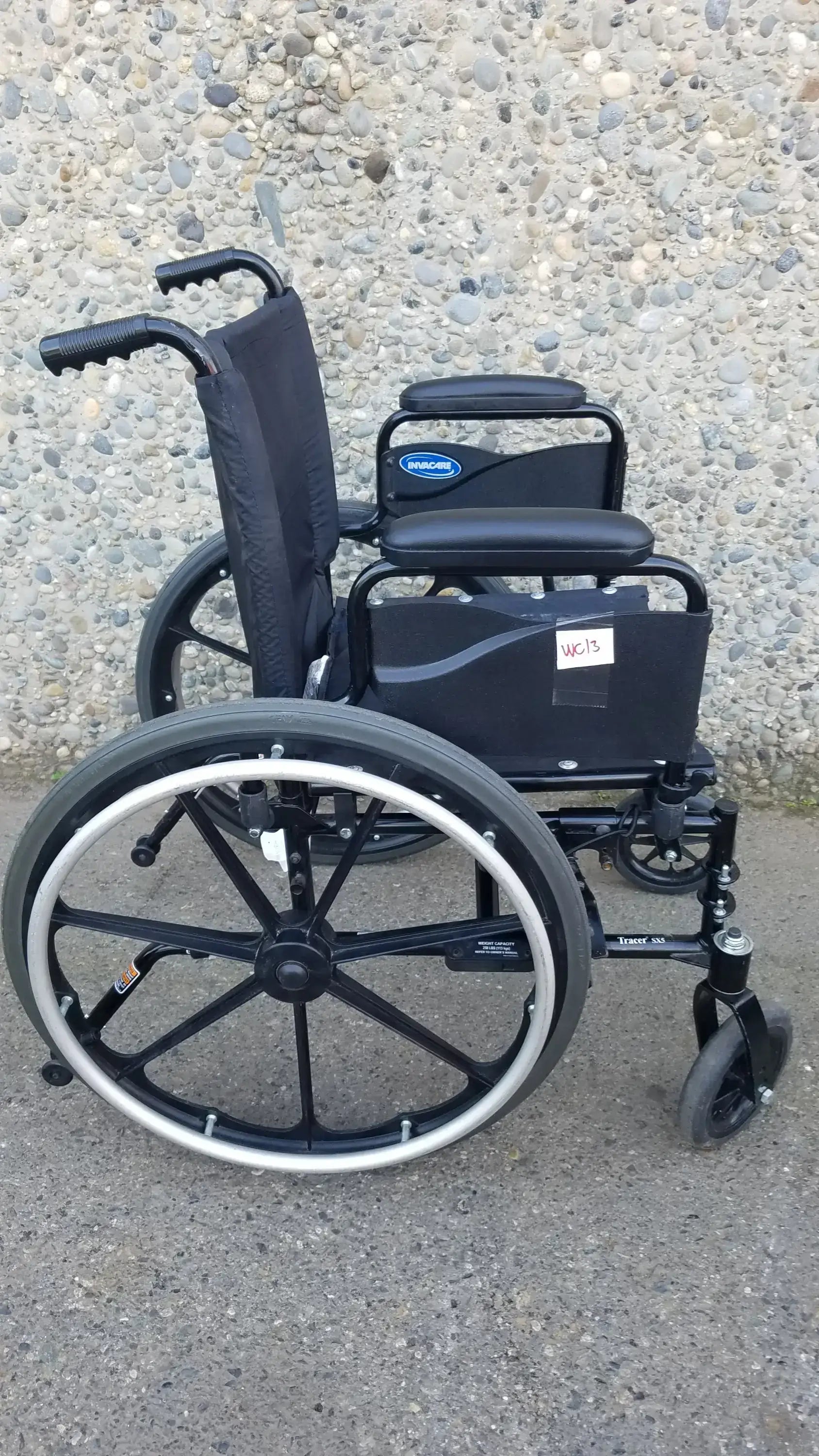 Invacare Tracer SX5 Black Wheelchair Armrests