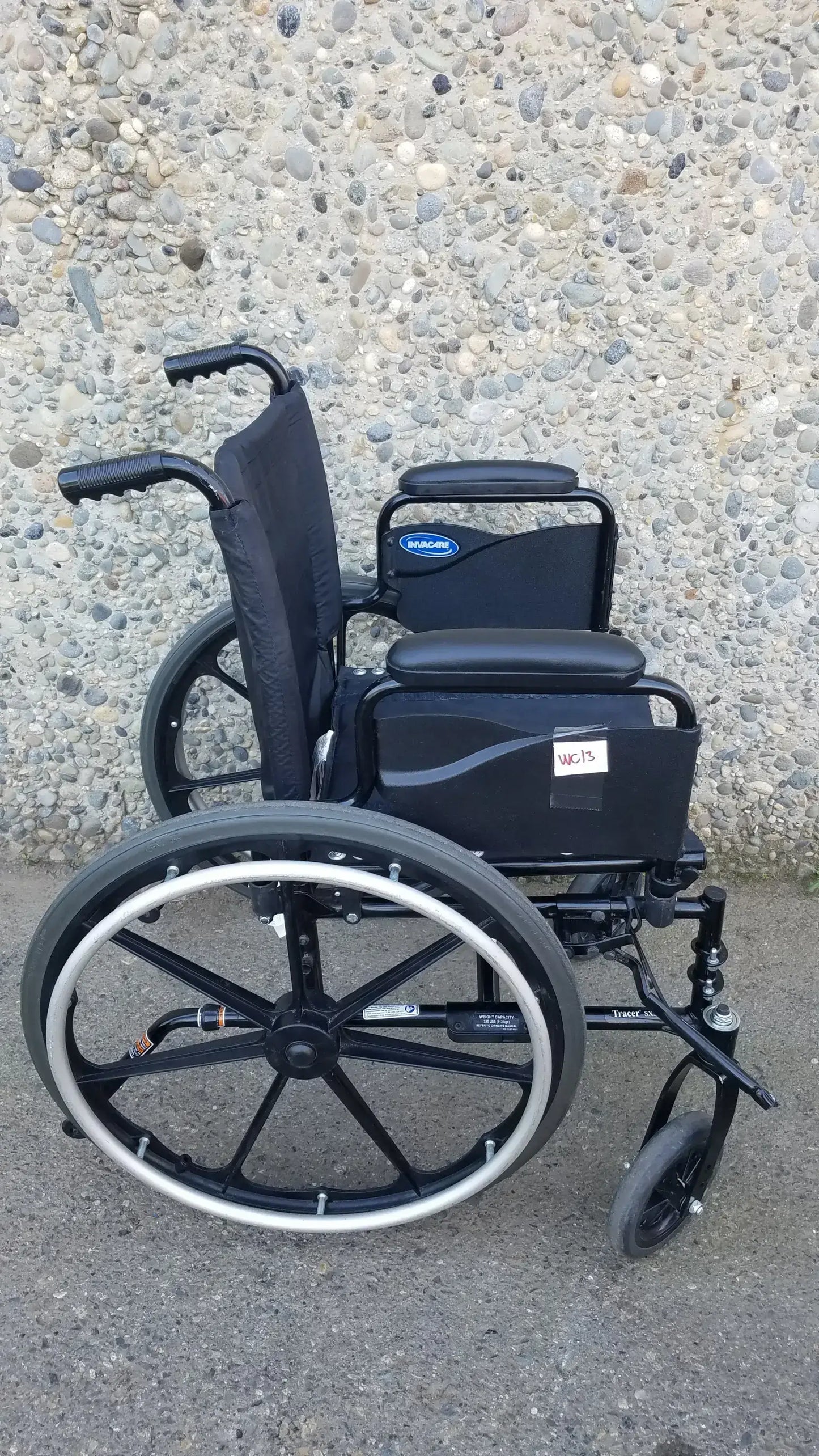 Invacare Tracer SX5 Black Wheelchair Armrests