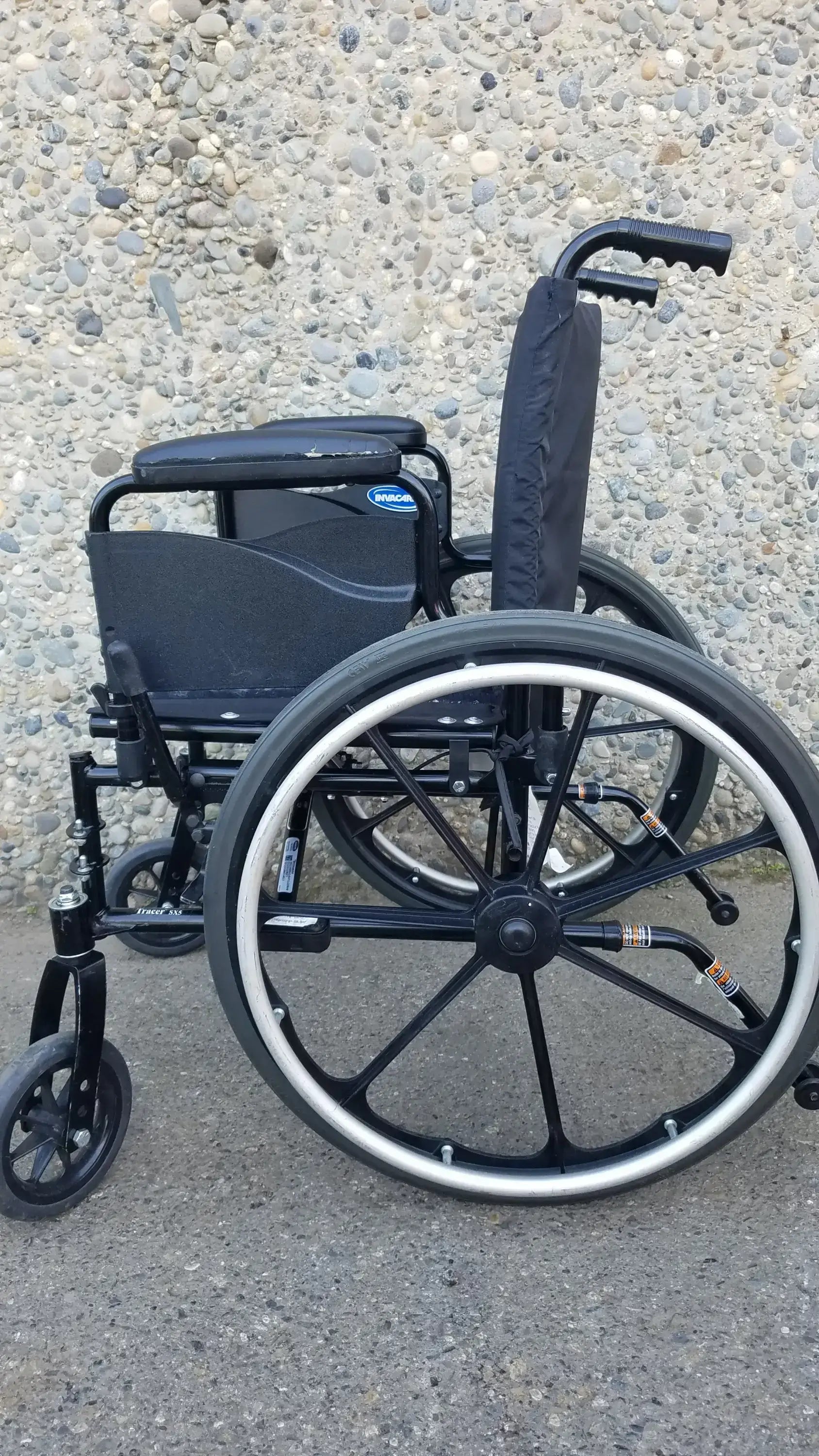 Invacare Tracer SX5 Black Wheelchair Armrests