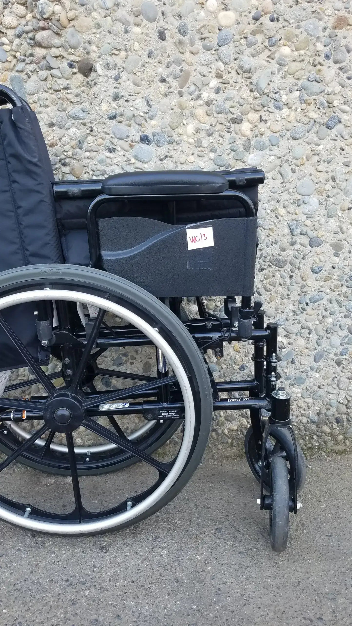 Invacare Tracer SX5 Black Wheelchair Armrests