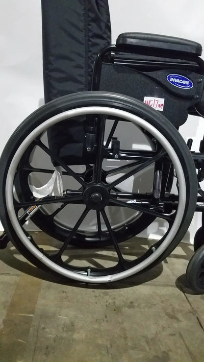 Invacare Tracer SX5 Folding Wheelchair – Black Finish with Padded Arm Supports