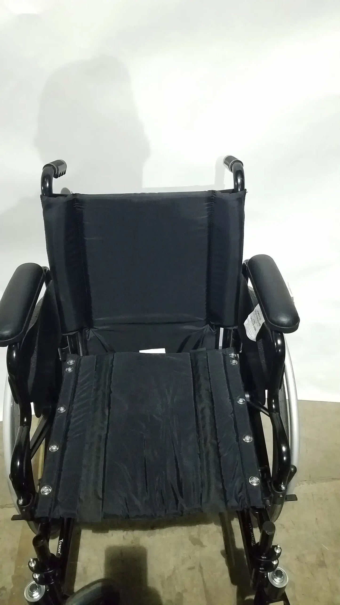 Invacare Tracer SX5 Folding Wheelchair – Black Finish with Padded Arm Supports