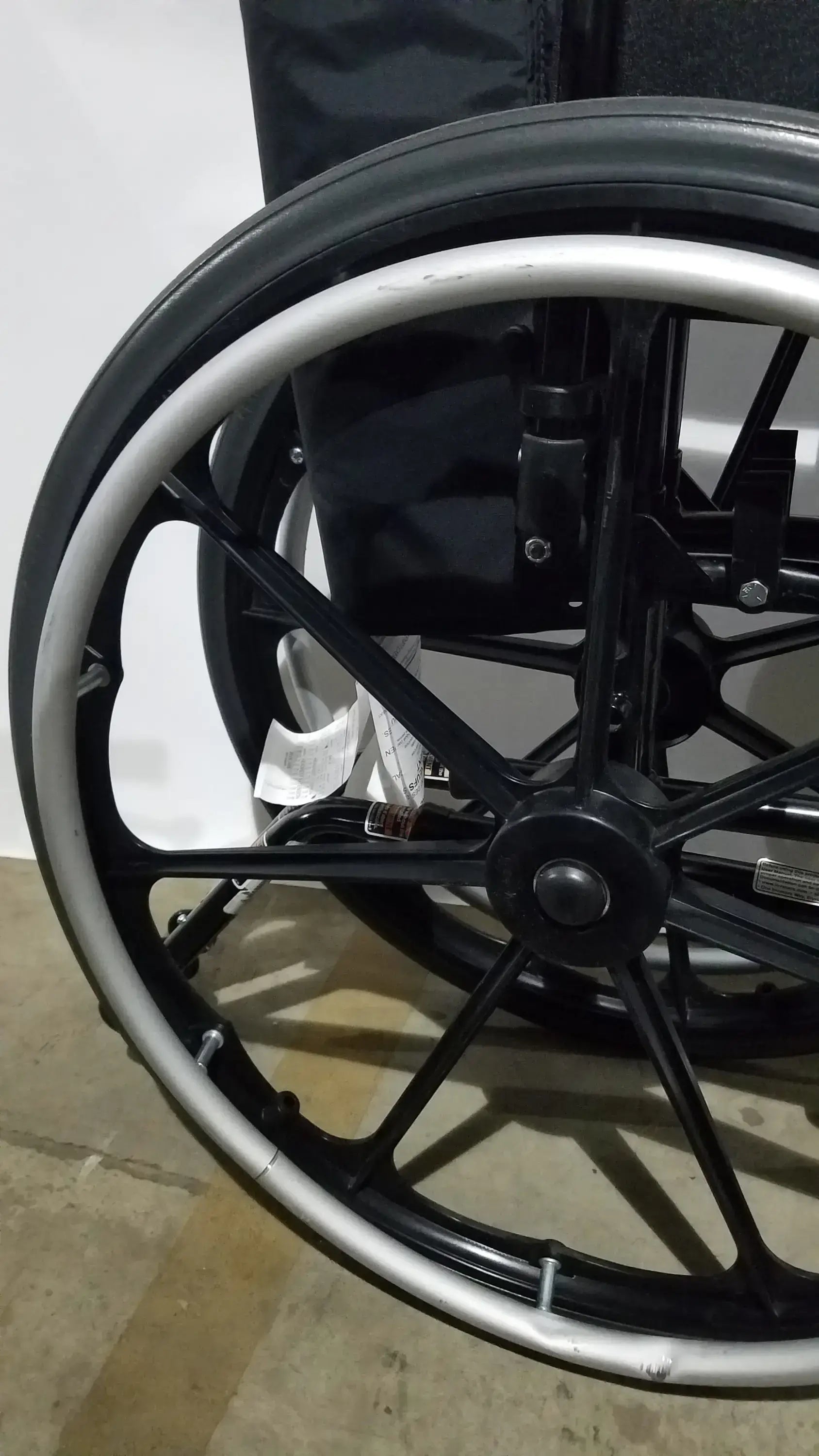 Invacare Tracer SX5 Folding Wheelchair – Black Finish with Padded Arm Supports