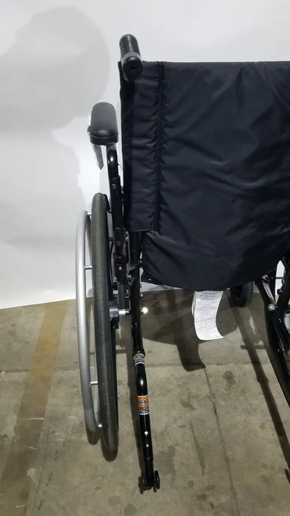 Invacare Tracer SX5 Folding Wheelchair – Black Finish with Padded Arm Supports