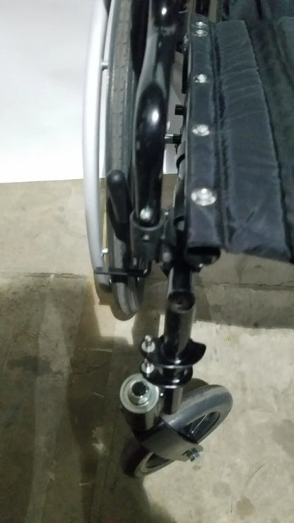 Invacare Tracer SX5 Folding Wheelchair – Black Finish with Padded Arm Supports