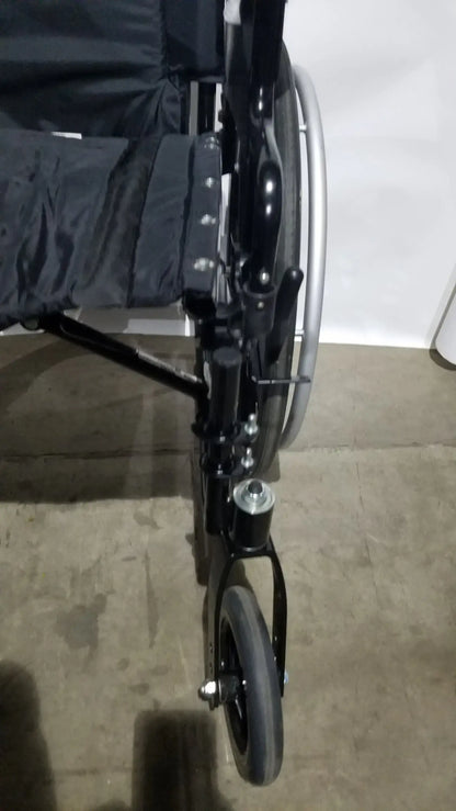Invacare Tracer SX5 Folding Wheelchair – Black Finish with Padded Arm Supports