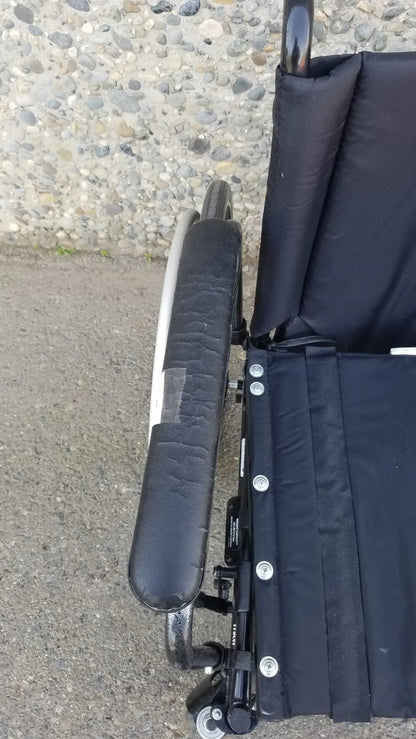 Invacare Tracer SX5 Heavy-Duty Black Wheelchair with Fixed Arm Rests