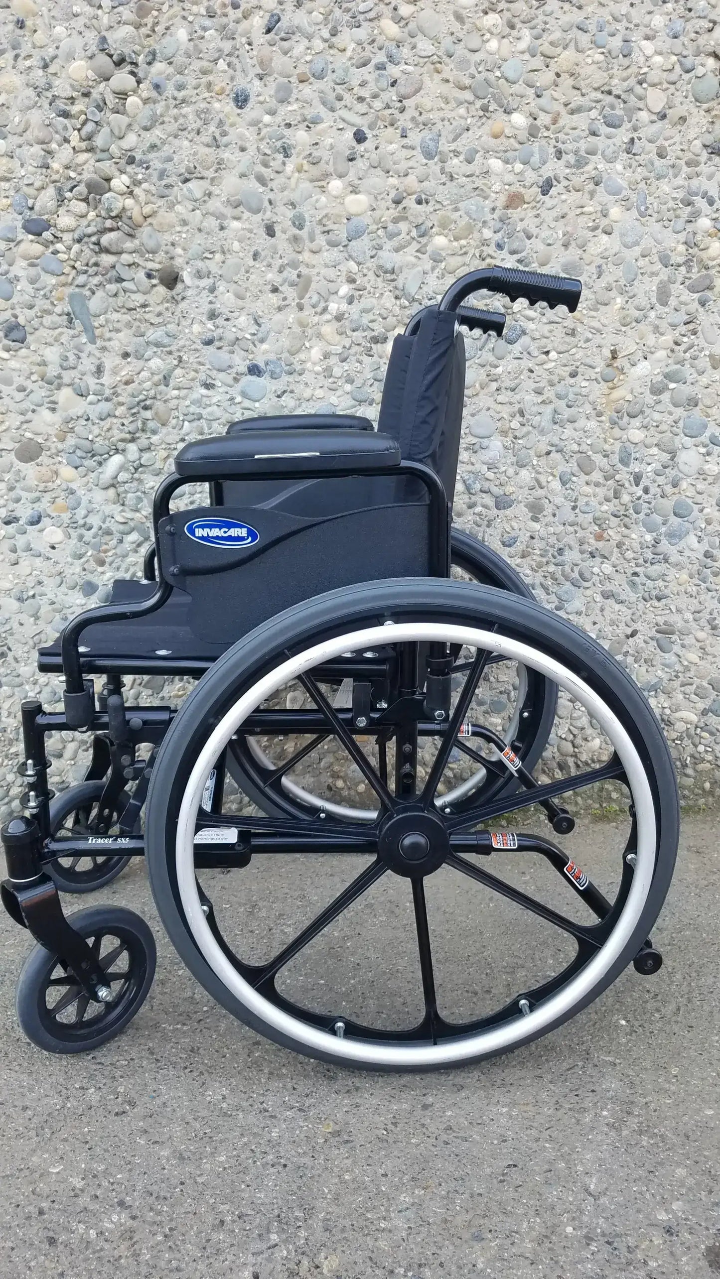 Invacare Tracer SX5 Wheelchair Arm Rest Black